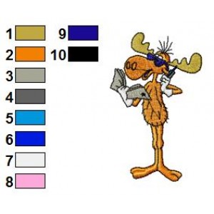 The Adventures of Rocky and Bullwinkle 03 Embroidery Design